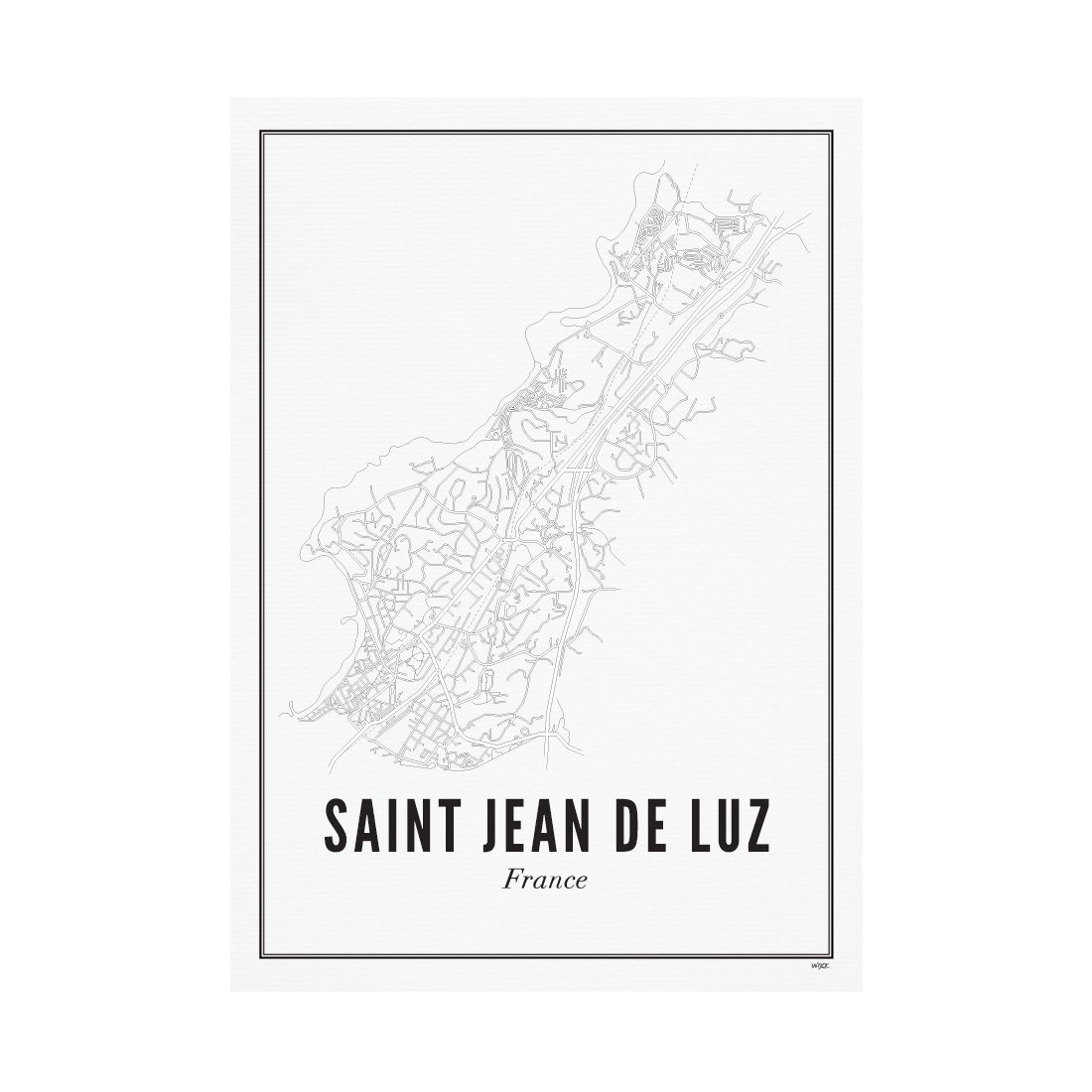 Poster von Saint Jean de Luz - Stad | WIJCK.